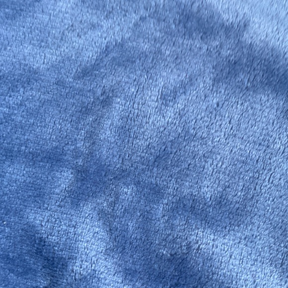 3/$45 LC Lauren Conrad Blue woobie hoodie soft comfy faux fur casual boho top M - Picture 12 of 17